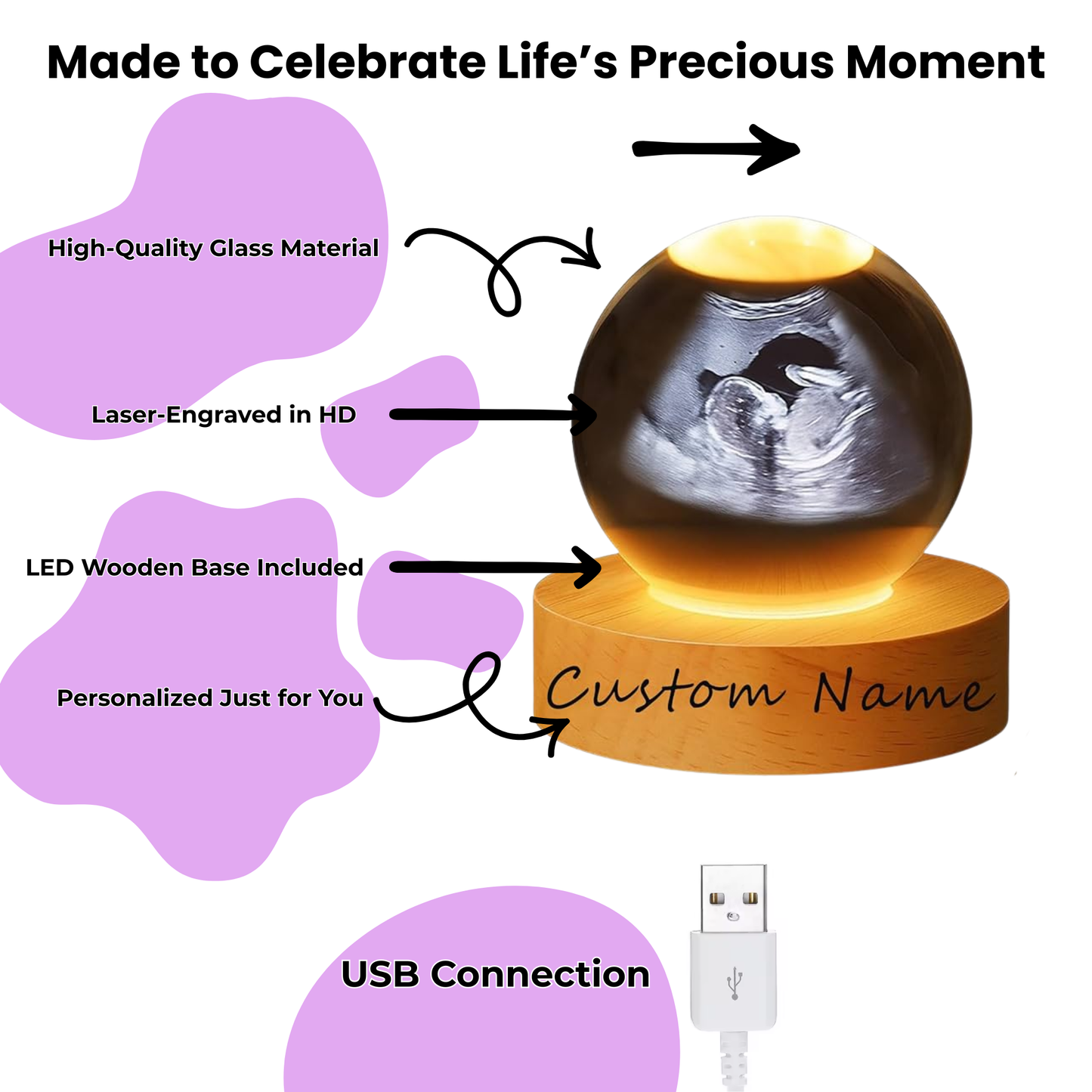 VeltoSphere™ — Personalized Crystal Keepsake